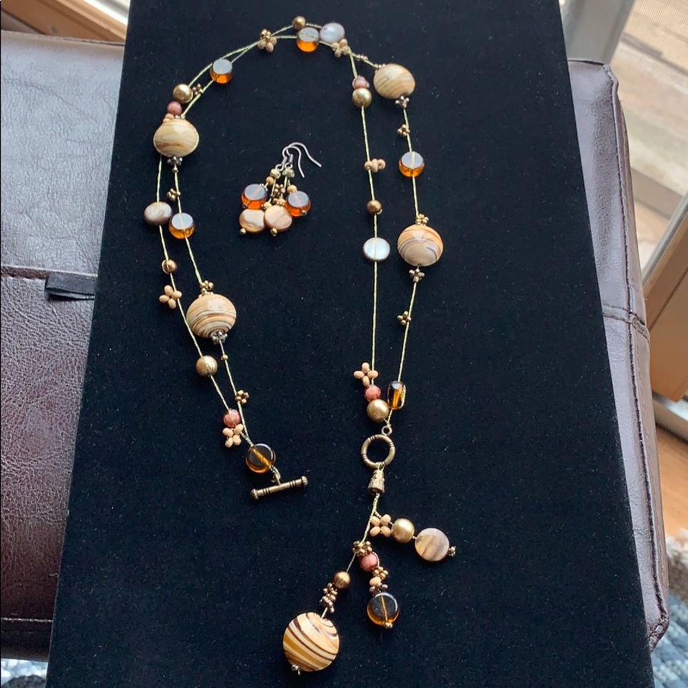 Necklace and earrings